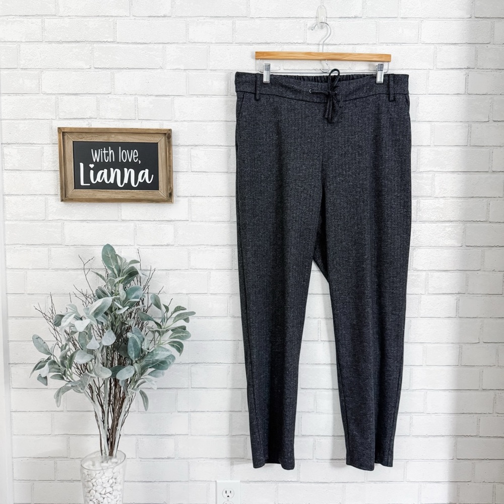 JONES NEW YORK Dark Gray Straight Leg Pants